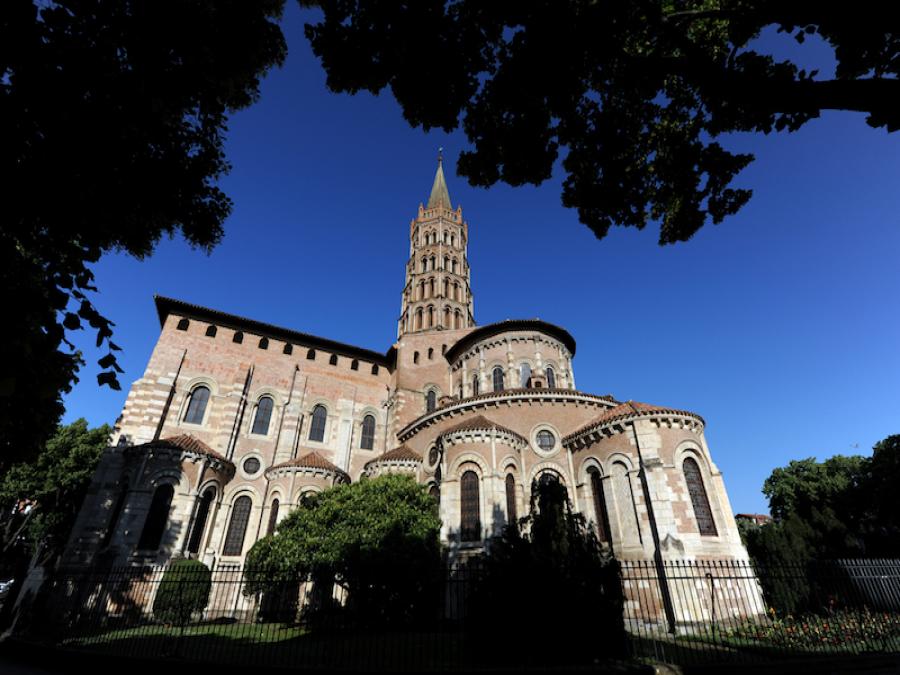 La basilique Saint-Sernin à Toulouse (Haute-Garonne)