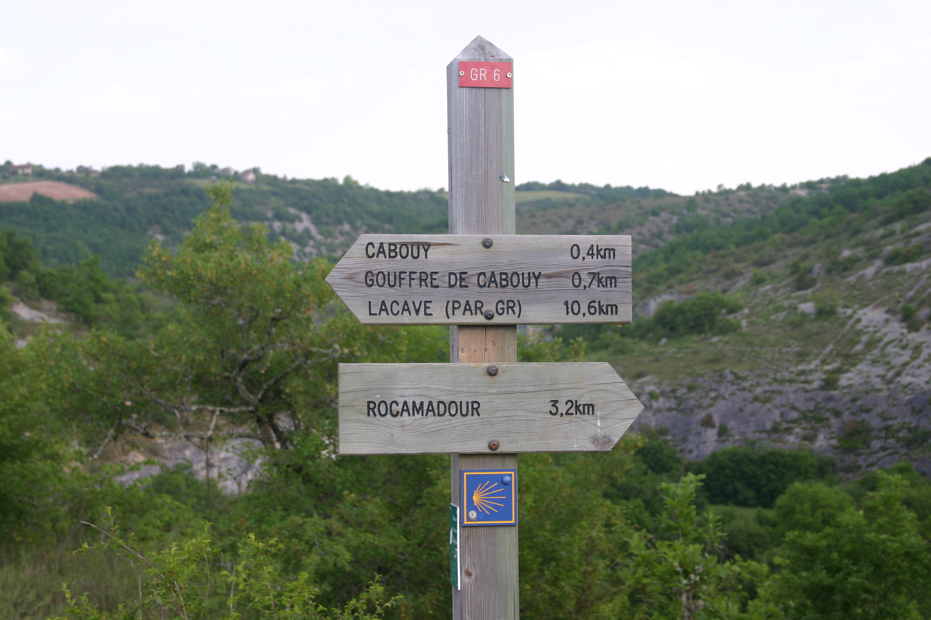 Balisage sur le chemin de Rocamadour
